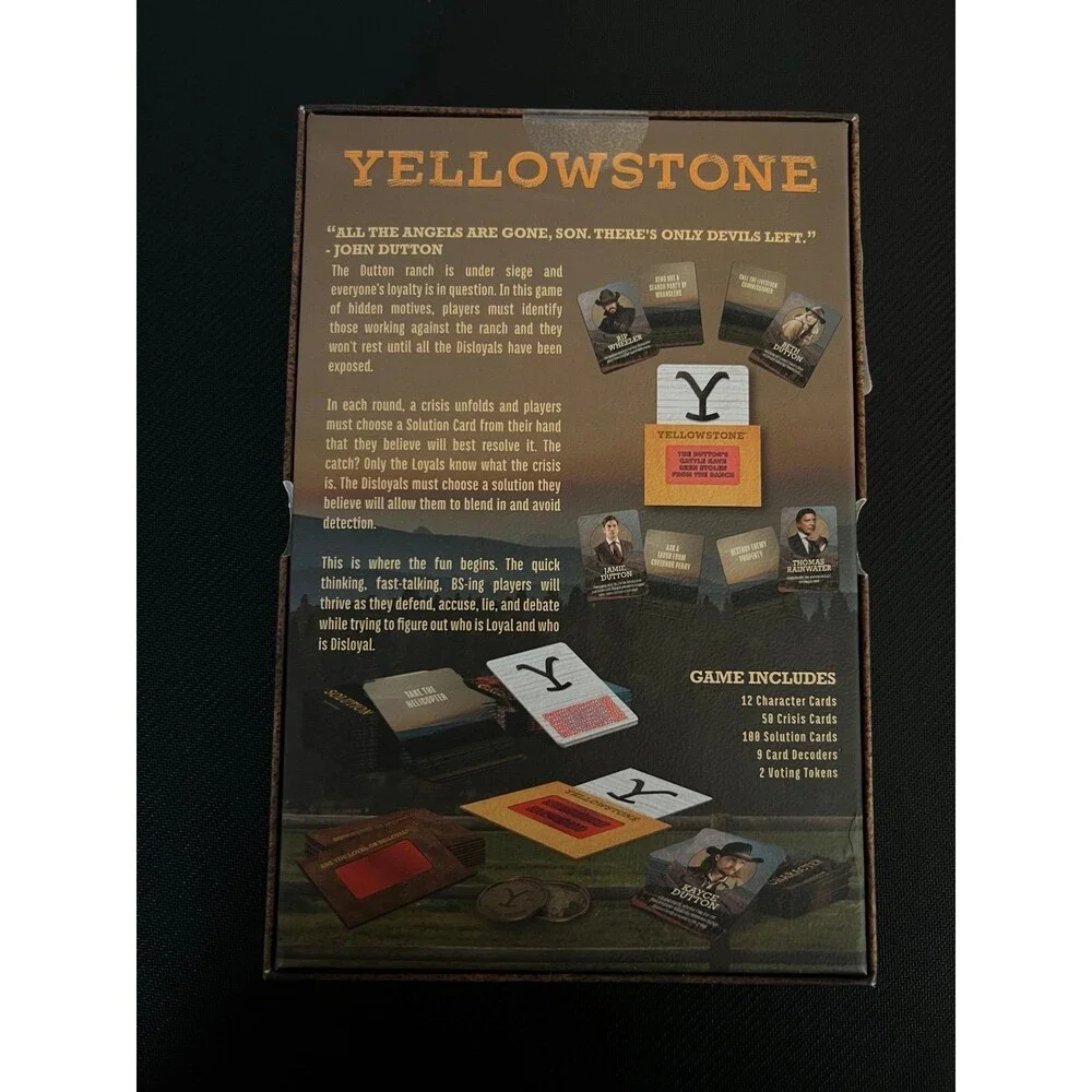 Yellowstone Party Game Card Game new sealed